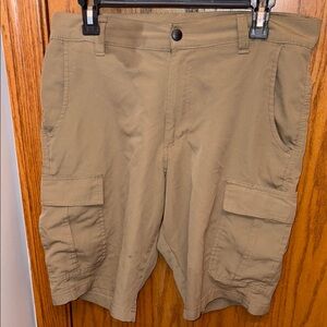 Levi's Tan Cargo Shorts with Flat-Front Design